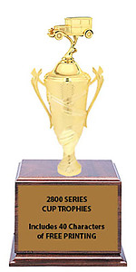CF2800 Antique Car Cup Trophies with 9 Size Options, Add Cup & Base Height to the Topper Height to Get Overall Height of Trophy