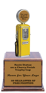 RFC1084-CF Yellow Gas Pump Trophies in 4 Size Options