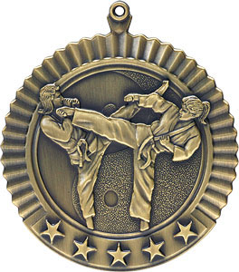 36627 Female Martial Arts Medal with Six Pricing Options