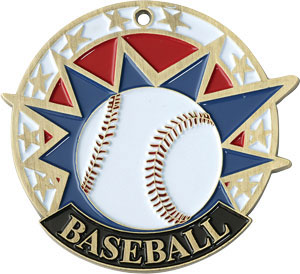 Colorful USA Baseball Medal with Six Pricing Options