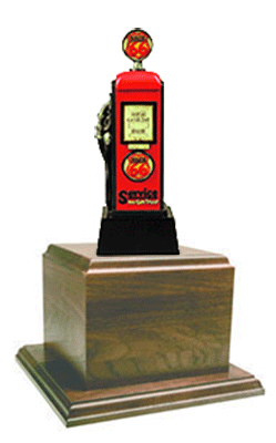 Route Sixty-Six Gas Pump Trophies in  5 Size Options