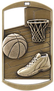 DT211 Dog Tag Basketball Medal with Six Pricing Options