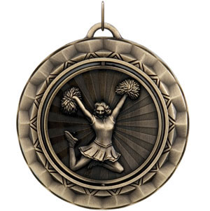 SP327 Spinning Cheerleader Medal with Six Pricing Options