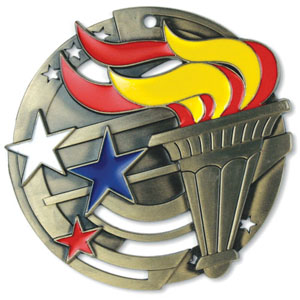 Large Enamel Torch Medal with Six Pricing Options