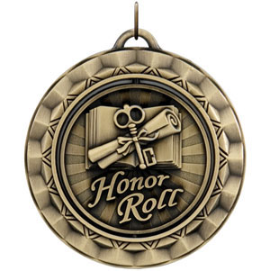SP354 Spinning Honor Roll Medal with Six Pricing Options