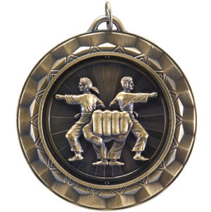 SP369 Spinning Martial Arts Medal with Six Pricing Options