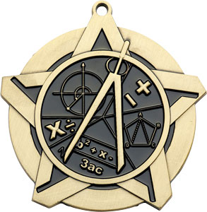 43004 Math Medals with Six Pricing Options as low as $1.40
