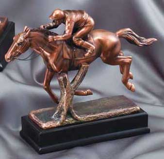 Resin Horse Racing Sculpture