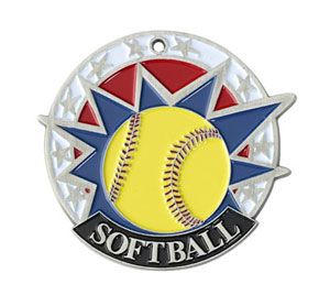 Colorful USA Softball Medal with Six Pricing Options