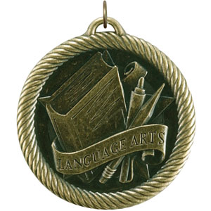 Language Arts Medal VM-293 Includes Neck Ribbon