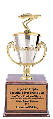 CFRC Camaro Cup Trophies with Three Size Options, and Two Topper Options
