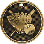 3D Baseball Medals 3D201 with Neck Ribbons