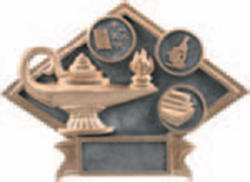 Lamp of Knowledge Resin Plaque Award