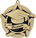 Superstar Graduate Medals 43017 with Neck Ribbons