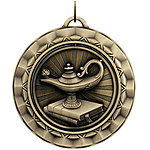 Spinning Lamp of Knowledge Medals SP311 with Neck Ribbons