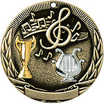 Tri-Colored Music Medals TR230 with Neck Ribbons