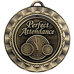 Spinning Perfect Attendance Medals SP355 with Neck Ribbons