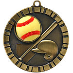 IM202 Colorful 3D Softball Medals with Neck Ribbons