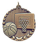 3D Basketball Medals STM1207 with Neck Ribbons