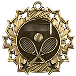 Ten Star Tennis Medals TS-413 with Neck Ribbons
