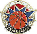 Colorful USA Basketball Medals 38020 with Neck Ribbons