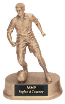 Boys and Girls Soccer Resin Trophy Statue