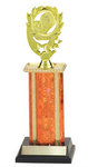 S1 Gender Neutral Basketball Trophies with a single round column
