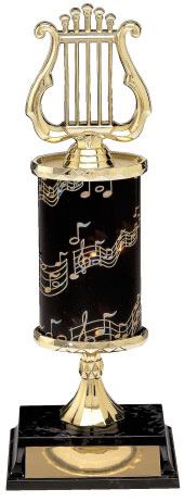 Round Column Single Post Music Trophy, Band Trophy