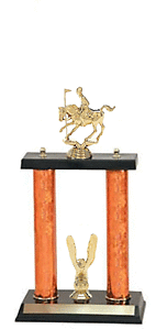 2P-708G Pole Bending Trophy with two posts