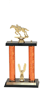 2P-715G RaceHorse Trophy with two posts