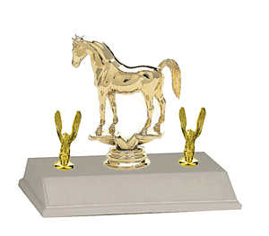 3BF Arabian Horse Trophy with double trim