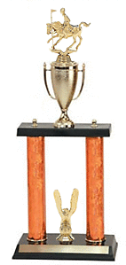 DPC-708G Pole Bending Horse Show Trophy with two posts