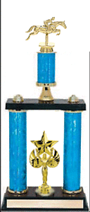 DPSR-4006G Jumping Horse Trophy with two posts