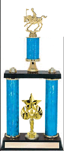 DPSR-708G Pole Bending Horse Show Trophy with two posts