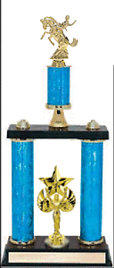 DPSTACK-720G Bronc Rider Horse Show Trophy with two posts