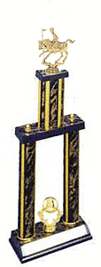 DPSTACK-708G Pole Bending Horse Show Trophy with two posts