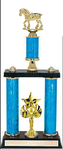 DPSR-4015G Draft Horse Show Trophy with two posts