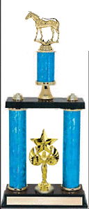 DPSS-715G Thoroughbred horse Show Trophy with two posts