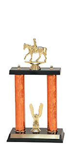 2P-745G Dressage Trophy with two posts