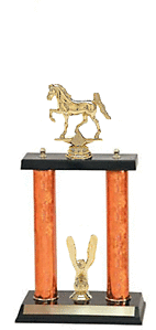 2P711 Gaited Horse Show Trophy with two posts