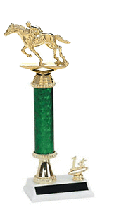 R2R-715G Horse Racing Trophy, select heights of 10