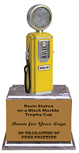 RFC1084-BM Yellow Gas Pump Trophies in 4 Size Options