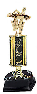 S1R Go-Kart Racing Trophy with 3 Topper Options and a Column Riser