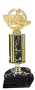 S1R Go-Kart Racing Trophy with 3 Topper Options and a Column Riser