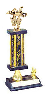 S2R Go-Kart Racing Trophy with 3 Topper Options and a Column Riser and Trim