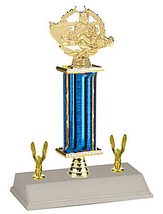 S3R Go-Kart Racing Trophy with 3 Topper Options and a Column Riser and Double Trim