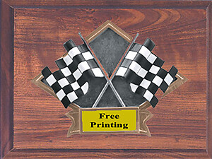 DPS70-20CFH Horizontal Checkered Flags Racing Plaque