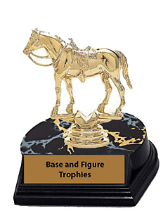 Small BF Western Saddled Horse Trophies