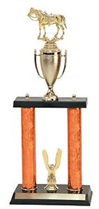 DpCup-702G WESTERND Horse Show Trophy with two posts