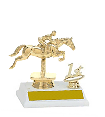 2BF Equestrian Jumping Trophies with trim